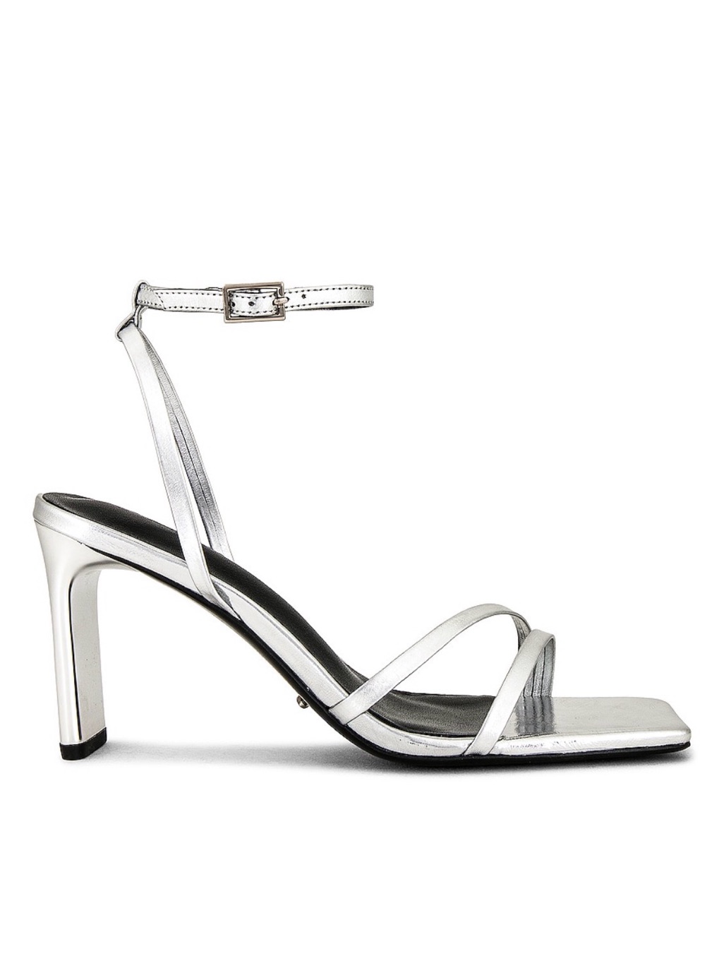 Tony Bianco Metallic Silver Strappy Anklestrap Heels